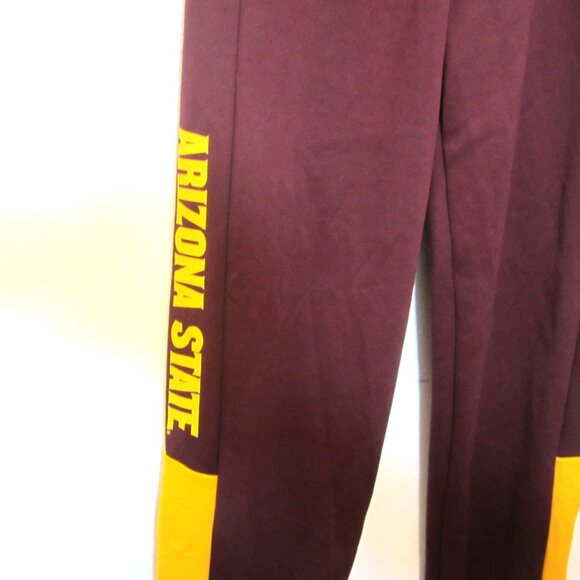 Adidas ASU Sun Devils Sweatpants Maroon Gold Yellow Mens S Arizona State NCAA - Picture 4 of 11